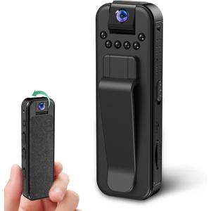 Mini Body Camera HD 1080P Portable Video Recorder with 180 Rotatable Lens Wearable Camcorder with Night Vision Police Body cam for Sport/Delivery/Travel/Law Enforcement