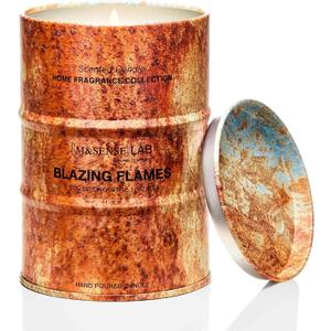 M&SENSE Blazing Flames Scented Candles Christmas Decor,Natural Non Toxic, Aromatherapy Candle for Stress Relief Meditation Relaxing, Housewarming Gifts for Women Men, 11.3oz 70 Hour