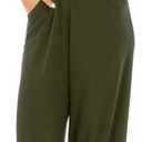 Lacozy Womens Casual Loose Sleeveless Spaghetti Strap Wide Leg Pants Jumpsuit Rompers (Green, M)