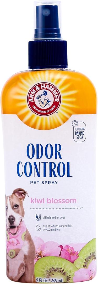 4 x Arm & Hammer for Pets Super Deodorizing Spray for Dogs | Best Odor Eliminating Spray for All Dogs & Puppies | Fresh Kiwi Blossom Scent That Smells Great, 8 Ounces (8 Fl Oz (Pack of 1))