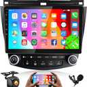 Android 13 Radio for Honda Accord 2003 2004 2005 2006 2007, Rimoody Car Stereo GPS WiFi 10.1'' Touchscreen Mirror Link Bluetooth FM/RDS SWC Backup Camera Microphone