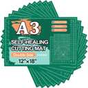 10 Pcs Self Healing Cutting Mat Bulk, 12"18" Rotary Cutting Mats for Crafts, A3 Sewing Boards for Fabric Quilting Scrapbooking Precision Cutting Double Sided 5-Ply