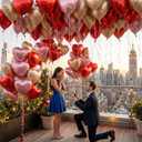 2 x 18 Inch Champagne & Pink & Red Heart Balloons, 24 Pcs Valentine's Day Foil Heart Shaped Balloons Decoration for Romantic Valentines Wedding Bridal Shower Engagement Valentine's Day Party