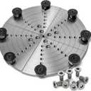 NCK-3.75Z-FJ10 10" Flat Jaws with 8pcs Taper Plug Screws for BMWOOD NCK Series Woodlathe Chuck, Compatible with the chucks: SuperNOVA2, G3 Nova, Robert Sorby Patriot, Record Power SC3, SC4.