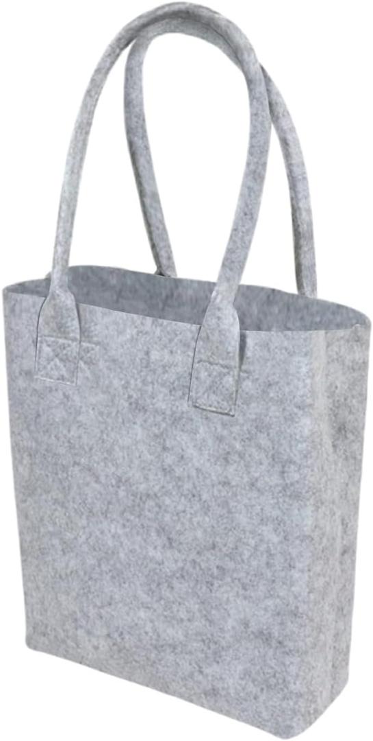 2 x TopTie Felt Tote Bag with Durable Handles Grocery Bags for Travel Heavy Duty Shopping Bag 11.8 X 10 X 3.5 Inch