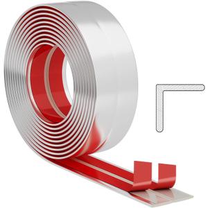 40 Feet Flexible Corner Protector Trim Molding 1.6 in Width Peel and Stick Molding 90 Inside & Outside Corner Guards Trim for Tile and Wall Edges Gaps, Furniture and Wall Repair - Silver
