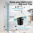 MATDDY 3/8" Glass Shower Door Side Seal Strip 2 Pack x 39 Inch Bottom Black