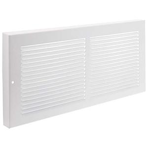Imperial RG0033 Louvered Steel Painted Baseboard Return Air Grille, 14 x 6-Inch, White, 1-Pack