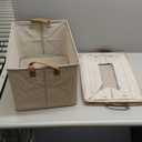 StorageWorks Storage Bins, Fabric Storage Bins for Shelves, Extra Large Storage Baskets with Metal Frame, Closet Baskets and Bins with Handles, Jumbo, Brown and Beige, 2-Pack