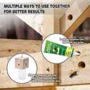 2 PCS Wood Carpenter Bee Trap for Outside - Best Bee Trap - Cube Style Nature Hanging Carpenter Bee Traps Plastic Jar Outdoor - Insect Traps
