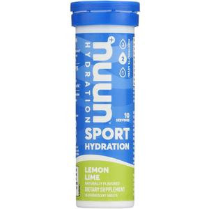Nuun Sport Hydration Effervescent Electrolyte Drink Tablets, Lemon Lime Flavor, 10 Tablets, 10 Servings, 15 Calories, 300 mg Sodium, 150 mg Potassium., 7 pcs