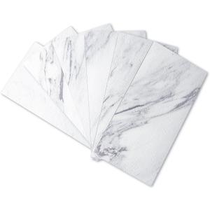 Art3d 102-Piece Peel and Stick Tile Backsplash for Kitchen Bathroom, 3in.  6in. Stick on Subway Tile White Granite (3" X 6)