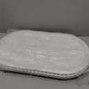 HPC Decor 15in Oval Wooden Tray - White Beaded Serving Tray, Rustic Farmhouse Vintage Centerpiece, Kitchen & Living Room Decor