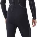 Hevto Men Wetsuits 3/2mm Neoprene Wet Suit Back Front Zip in Cold Water for Surfing Swimming Diving, Medium