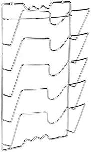 Jiallo Wall Door Mounted Pot Lid Rack With Chrome Finish WU1071 (11" x 17" x 4") 12 pack