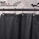 BRIOFOX Shower Curtain Rod 43-73 Inches Matte Black, Rustproof and Non-Fall Down Spring Tension Rod for Window or Bathroom, Stainless Steel