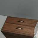 Kichvoe Vintage Wooden Drawer Storage Box with 2 Drawers Compact Desktop Organizer Cabinet for Office Supplies Jewelry Makeup and Home Desk 9.44X7.08X5.11 Inches (24.00X18.00X13.00CM)