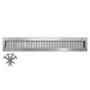 20" x 4" Galvanized Steel Spiral Duct Air Vent Grille Cover - Fully Adjustable Double Deflection HVAC Air Supply [Outer Dimensions: 22w X 6" h]