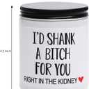 2 x Best Friend Bestie Birthday Gifts for Women Friendship Gifts Scented Candle, Funny Christmas Holiday Present Ideas for Her, Friends Female, BFF, Bestie, Sister (I'd Shank)