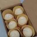 White Beeswax Pillar Candles Set of 6 - Handmade Pure Beeswax Rolled Candles for Gift & Home Decor (1.56 in)