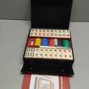 American Mahjong Tile Set, 166pcs Premium Mah Jong Tiles with Exquisite Storage Box, Include Instructions & Play-Chips, Mah Jongg Sets for Family & Friends Gatherings