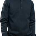 Men's Polo Sweater Fashion Collar Casual Sweater (Black, XL)