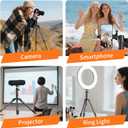 XXZU 71" Camera Tripod, Tripod for Camera Phone with 360Ball Head and Smartphone Holder, Aluminum DSLR Tripod Stand, Travel for Phone/DSLR/SLR/Projector/Video Recording, Max Load 8kg/17.64lb