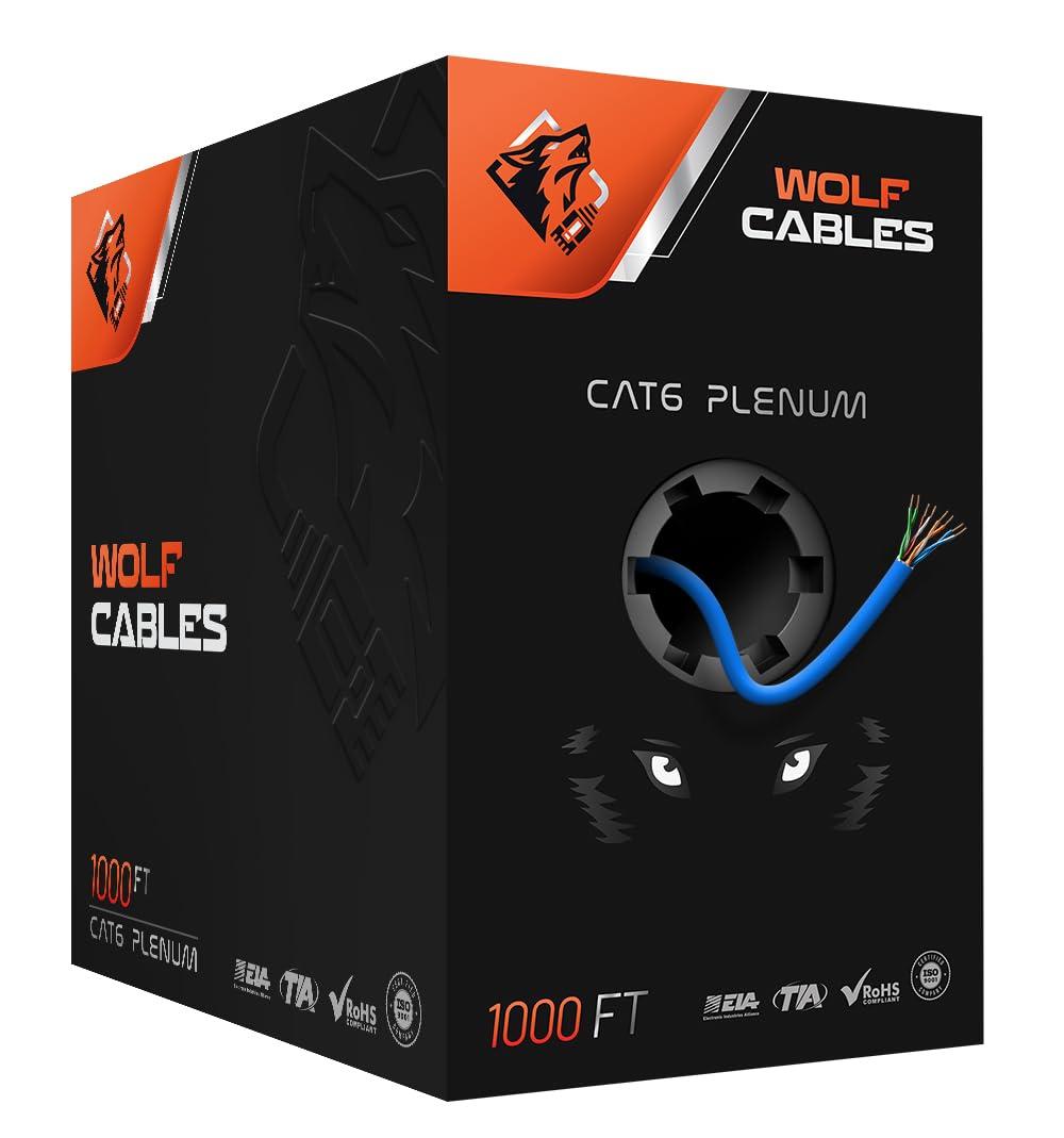 | Heavy-Duty CAT6 Plenum Cable 1000ft | UTP, 23AWG, 550MHz | DSX-8000 Certified | Stable & Remarkable Performance (Blue)