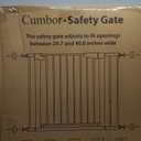 Cumbor 29.7-40.6" Baby Gate for Stairs, Mom's Choice Awards Winner-Dog Gate for Doorways, Pressure Mounted Auto-Close Pet Gates for Dogs Indoor, Safety Child Gate with Easy Walk Thru Door, Brown