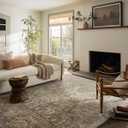 Loloi Magnolia Home by Joanna Gaines Junie Collection JUE-02 Moss/Natural 2'-0" x 3'-0", .38" Pile Height, Accent Rug