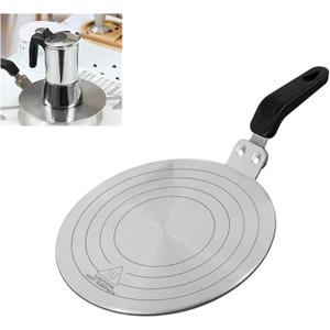 Gocoffun Heat Diffuser Plate,20cm Stainless Steel Gas Stove Diffuser Plate, Cooktop Heat Diffuser Cooking Induction Adapter for Moka Pot, Coffee Cookware (7.9 inch)