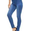 LICTZNEE Jeggings for Women High Waist, Stretchy Jeans Slim Fit Leg Pull on Jean with Pockets, Soft Breathable Cotton Blend (Large)