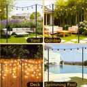 FEED GARDEN String Light Poles for Outside,10FT Metal Poles for Outdoor String Lights, Stand Poles for Deck, Garden, Patio, Wedding, Backyard, Christmas Party 6 Pack