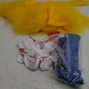 5 Pcs Halloween Snow Princess Costume for Women Bow Headband Yellow Skirt Tube Top Gloves Socks Princess Cosplay Party (Medium)