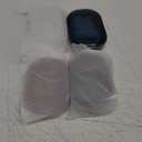 Kigley 4 Pcs Hair Tie Container Small Portable Travel Cotton Swab Holder Flosser Dispenser with Lid Plastic Box Storage Containers for Small Items, 3.94 x 2.76 Inch(Pink, Blue, White, Gray)