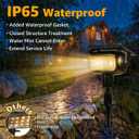 Ollny Solar Lights Outdoor Waterproof IP65, 4 Pack Super Bright LED 2 Lighting Modes 360 Rotation Solar Spot Lights Outdoor, Auto On/Off Landscape Lighting for Yard Garden Pathway 3000K Warm White