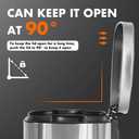 FDW | 8 Gallon Trash Can with Lid | Stainless Steel | Fingerprint Proof | Made of Stainless Steel | Soft-Close Step Pedal | Hands-Free Use | Easy to Clean | for Kitchen, Office, Bathroom
