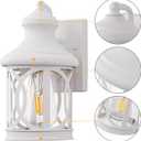 2-Pack Outdoor Wall Lights, Porch Lights, Waterproof Outdoor Wall Sconce, Exterior Light Fixture White with Clear Glass Shade for Garage Patio Front Door Balcony, 12in.