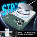 Magnetic Shockproof for iPhone 17 Pro Max Case,Upgraded[Camera Protection][Compatible with Magsafe][Non-Slip][Mil-Grade Protection]Translucent Matte Phone Case for iPhone 17 Pro Max,Pine Green