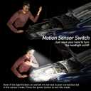 Blukar LED Headlamp Rechargeable,2000L High Lumen Super Bright Dimmable Headlight Flashlight with Motion Sensor- 8 Modes,Spotlight&Floodlight,IPX5 Waterproof for Camping,Hiking,Running,Fishing -2 Pack (Black)