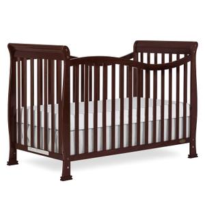 Dream On Me Violet 7-in-1 Convertible Full-Size Baby Crib with Toddler, Day & Full Bed Conversion in Black, GreenGuard Gold & JPMA, 4 Mattress Heights, Sustainable Pinewood | BSA Verified, ASTM & CPSC Compliant, Full-Size Crib, 4-Position Mattress Support, 50 Lb Limit, Non-Toxic Finish, Espresso