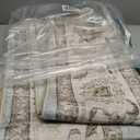 Washable Area Rugs for Living Room: 8x10 Bedroom Rug Boho Vintage Area Rug Stain Resistant Non Slip Low Pile Lightweight Soft Carpets for Dining Room Kitchen Nursery Kids Room Playroom Home Office (Beige White)