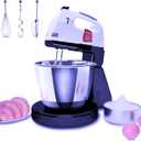 Stand Mixers, 7 Speeds With 3QT Stainless Steel Bowl, Stand and Hand Mixer with Dough Hook, Whisk, Mixing Beater for Baking, Cake, Cookie, Kneading (VL2)