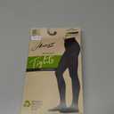 Hanes EcoSmart Women's Same to Waist, Sheer Toe, Blackout Opaque Tights (Large)