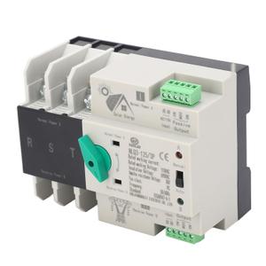3P 110VPower Automatic Transfer Switch 63A Din Rail Type Mini ATS Backup Emergency Power Electrical Selector Generator Changeover Switch