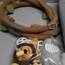 Blissful Diary Baby Play Gym & Activity Mat, Leaf Shaped Baby Tummy Time Play Mat with 6 Detachable Toys, Promotes Motor Skills & Sensory Development, Newborn Baby Essentials Gift, Oatmeal Beige