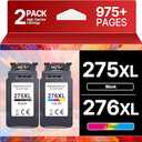 PG-275XL CL-276XL Replacement for Canon 275 and 276 Ink Cartridges for Canon Ink 275 and 276 275XL 276XL Combo Pack Use to PIXMA TR4720 TS3522 TR4700 TS3722 TS3500 TS3520 TS3720 TR4722 (2 Pack)