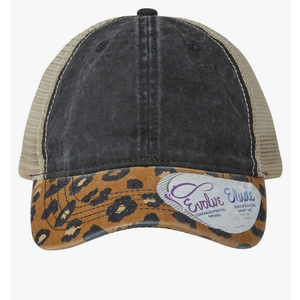 Maddmax Car Art Infinity Her Women's Ponytail High Messy Bun Mesh Back Trucker Baseball Hat Cap Black/Leopard/Khaki pack of 6