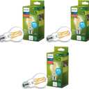 PHILIPS LED 100W A19 3-Pack Ultra Efficient Soft White (2700K) 1520 Lumen (8.9W = 100W) Dimmable Clear Flicker-Free Light Bulbs
