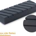 Flattening Stone Set, Two Sharpening Stones Flattener, Grit 180 Black & 320 White Whetstone - Fixer with Grooves for Repair any wet stone